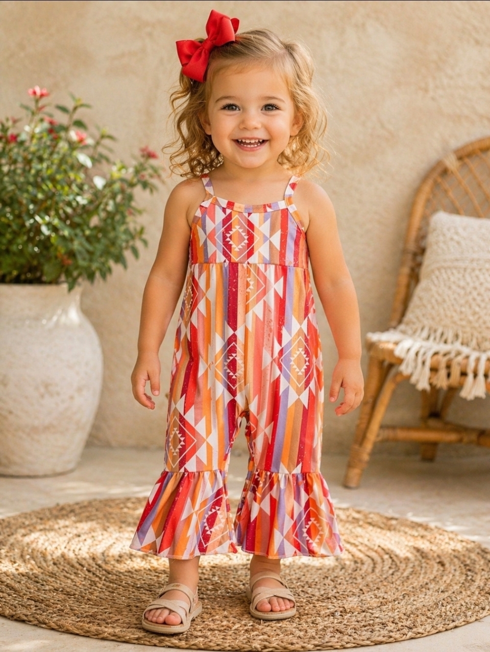 Girls Aztec Print Jumper